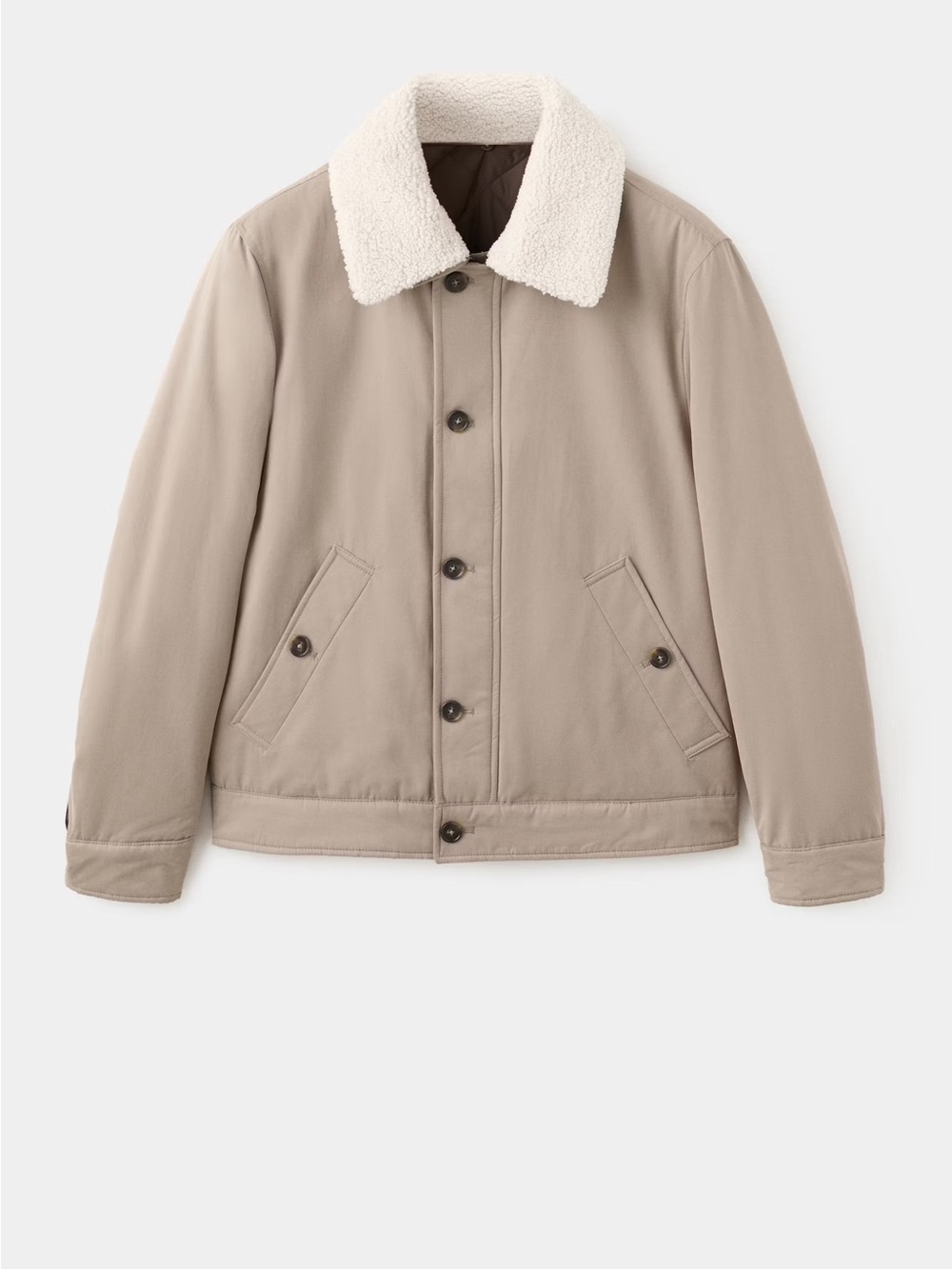 NWT (size small) MANGO QUILTED JACKET WITH SHEARLING-EFFECT COLLAR - Picture 8 of 13